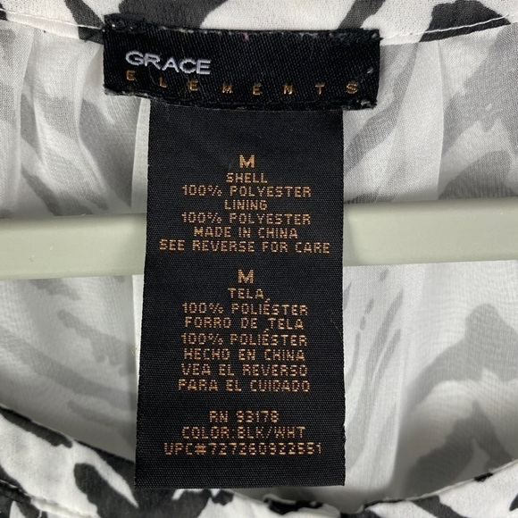 Grace Elements Chevron Striped Button Down Blouse - Picture 13 of 14